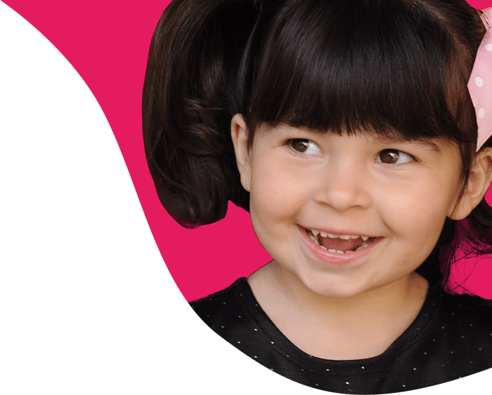 little girl smiling